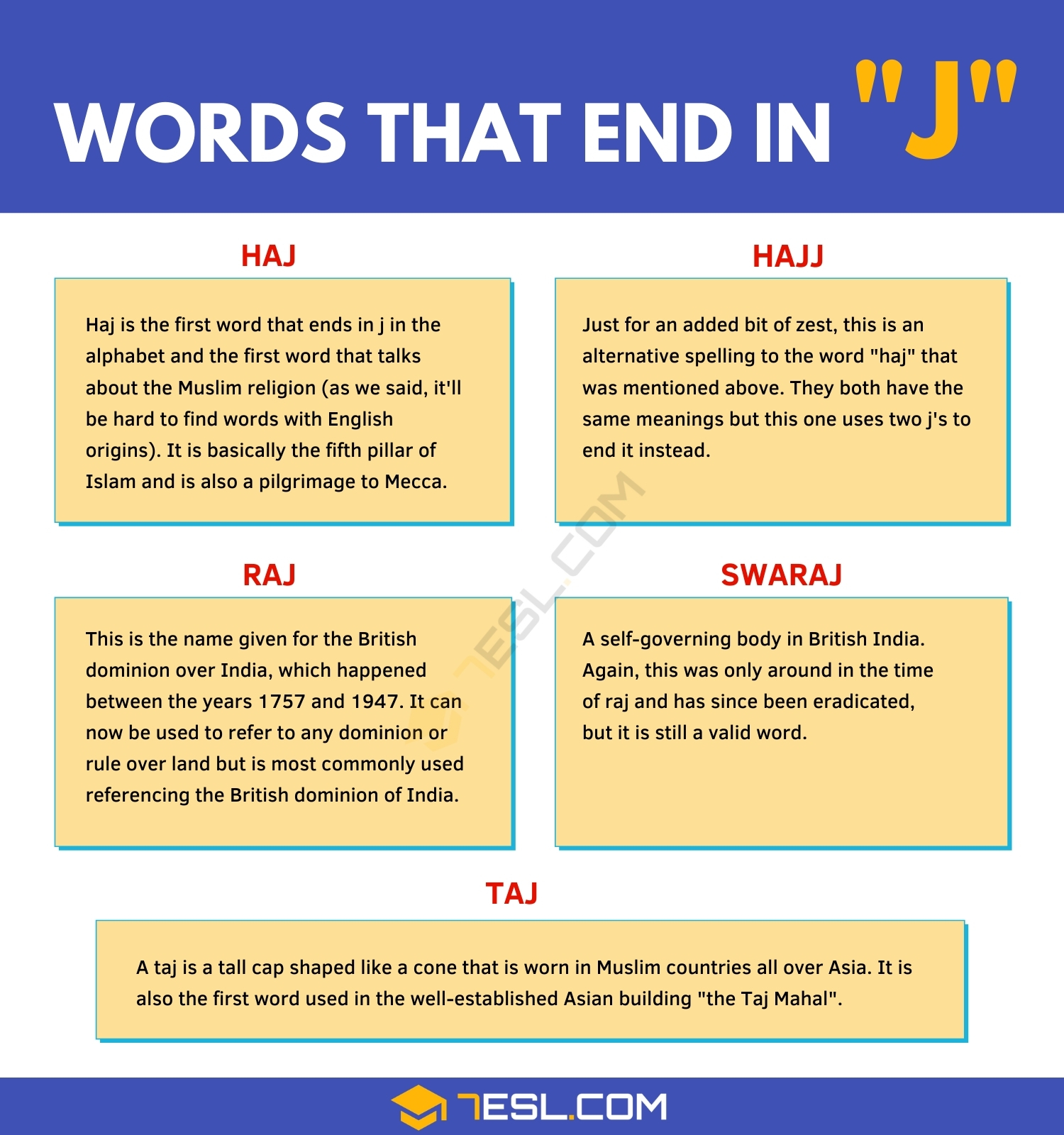 Words That End J