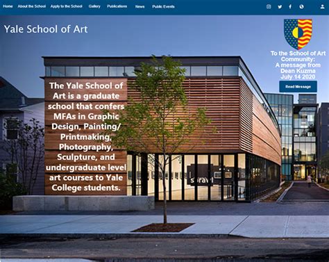 Yale School Of Art I Website Redesign Behance