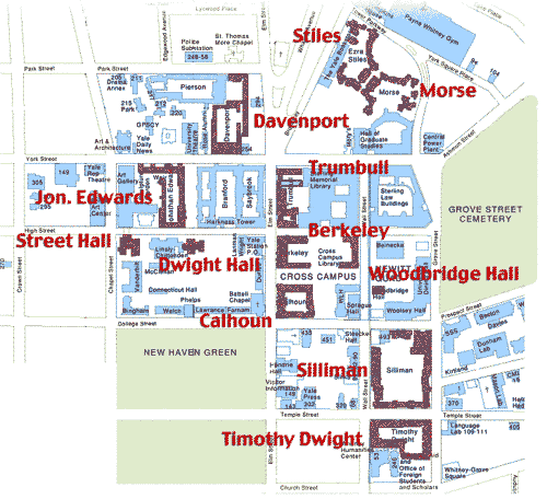 Yale University Campus Map Wynne Karlotte