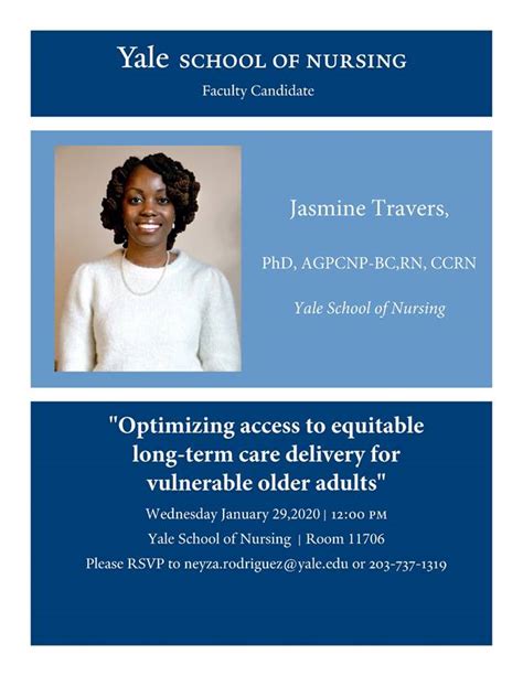 Ysn Faculty Candidate Presentation Jasmine Travers Yale School Of